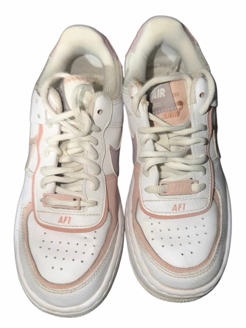 Nike Kids Air Force 1 Sneakers - White & Pale Pink